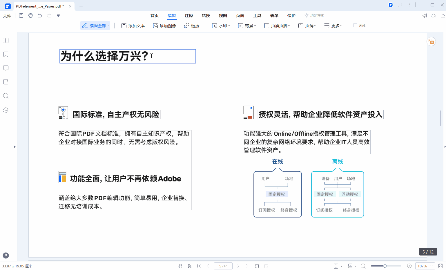 PDF文档编辑